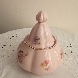 bonbonnière vintage, porcelaine de Pologne, porcelaine Cmielow