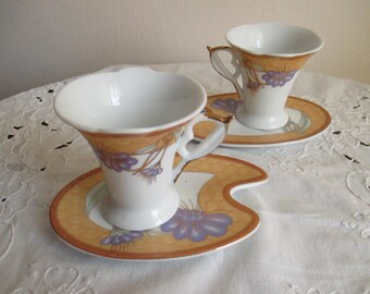 Vintage cups, two hand made cups, espresso cups, tea cups