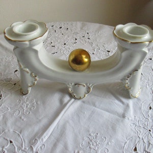 Vintage candle holder,double candle holder,porcelain candle holder