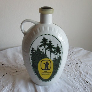 Likörflasche, vintage Likörflasche, Porzellan, DDR VEB Likörfabrik Meiningen,Forstmeister