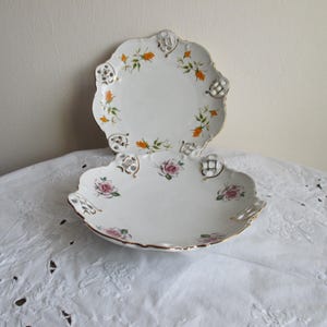 2 vintage bowls, Royal Design Porcelain, floral decor