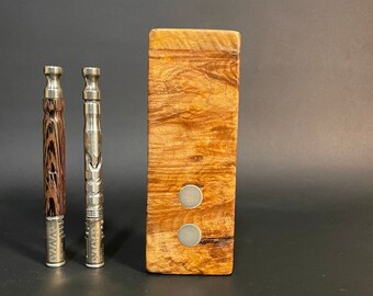 Galaxy Burl FutoStash ZXL G2 #4089 - Stabilized Burl & Resin - Double Vaporizer Storage - DynaVap - Simrell - Madheaters Stash Box