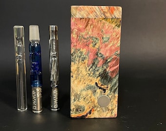 Galaxy Burl FutoStash Z #4088 - Stabilized Burl & Resin - DynaVap - Simrell - Stash Box