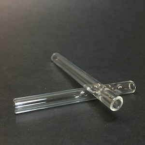 Clear Glass One Hitters - (3 Pack) - 8mm - Clear Borosilicate - Glass Pipe
