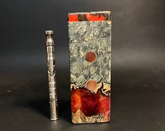 Galaxy Burl FutoStash SXL G2 #3985 - Stabilized Boxelder Burl - Stores 2 Vaporizers - DynaVap Stash