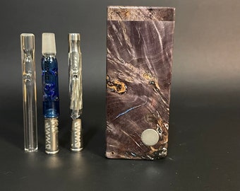 Galaxy Burl FutoStash Z #4082 - Stabilized Burl & Resin - DynaVap - Simrell - Stash Box