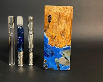 Galaxy Burl FutoStash Z #4081 - Gestabiliseerde wortel en hars - DynaVap - Simrell - Opbergdoos