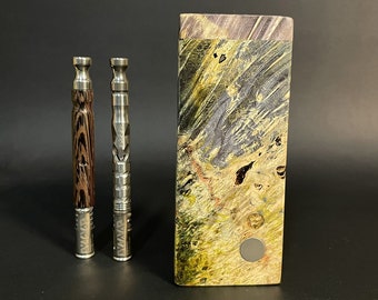 Galaxy Burl FutoStash XL #4103 - Stabilized Burl & Resin - DynaVap - Simrell - Madheaters Stash Box