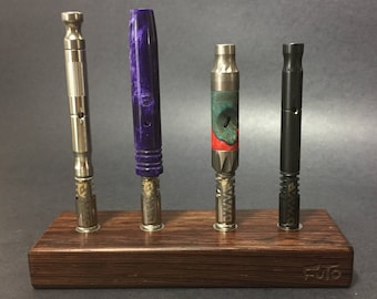 Soporte magnético Futo - Wenge - Admite 4 vaporizadores - Soporte DynaVap - Soporte magnético de escritorio