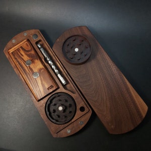 Walnut VapeStation - Desktop or Travel Case Designed for DynaVap Accessories