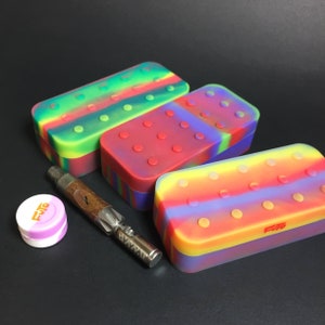 Stash Dab Tool 2 5ml Silicone Dab Containers Silver Black Tin Case  Wholesale Pot Holder Storage Oil Bho Extractor Accept Custom Logo From  Golden998, $2.62