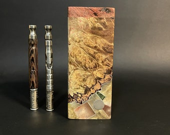 Galaxy Burl FutoStash XL #4100 - Stabilized Burl & Resin - DynaVap - Simrell - Madheaters Stash Box