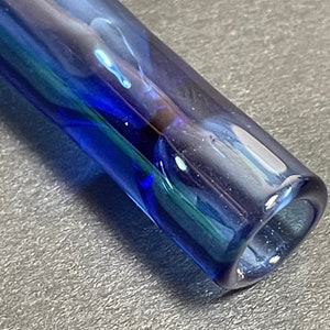 Electric Blue - Large 12mm Glass One Hitter - Glass Pipe