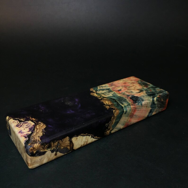 Desktop Magnetic Display Stand DynaVap Stand Futo Galaxy Burl Magnet Stand #1453 Stabilized Boxelder Burl