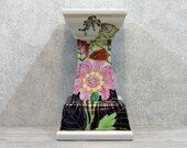Japanese Imari Porcelain Candleholder Display Pedestal, Handpainted Hong Kong
