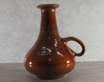 VTG 1960-70s MANFRED BUCHOLZ Keramik 418/18 Vase Pitcher Jug West German Pottery Fat Lava Era Midcentury Modern