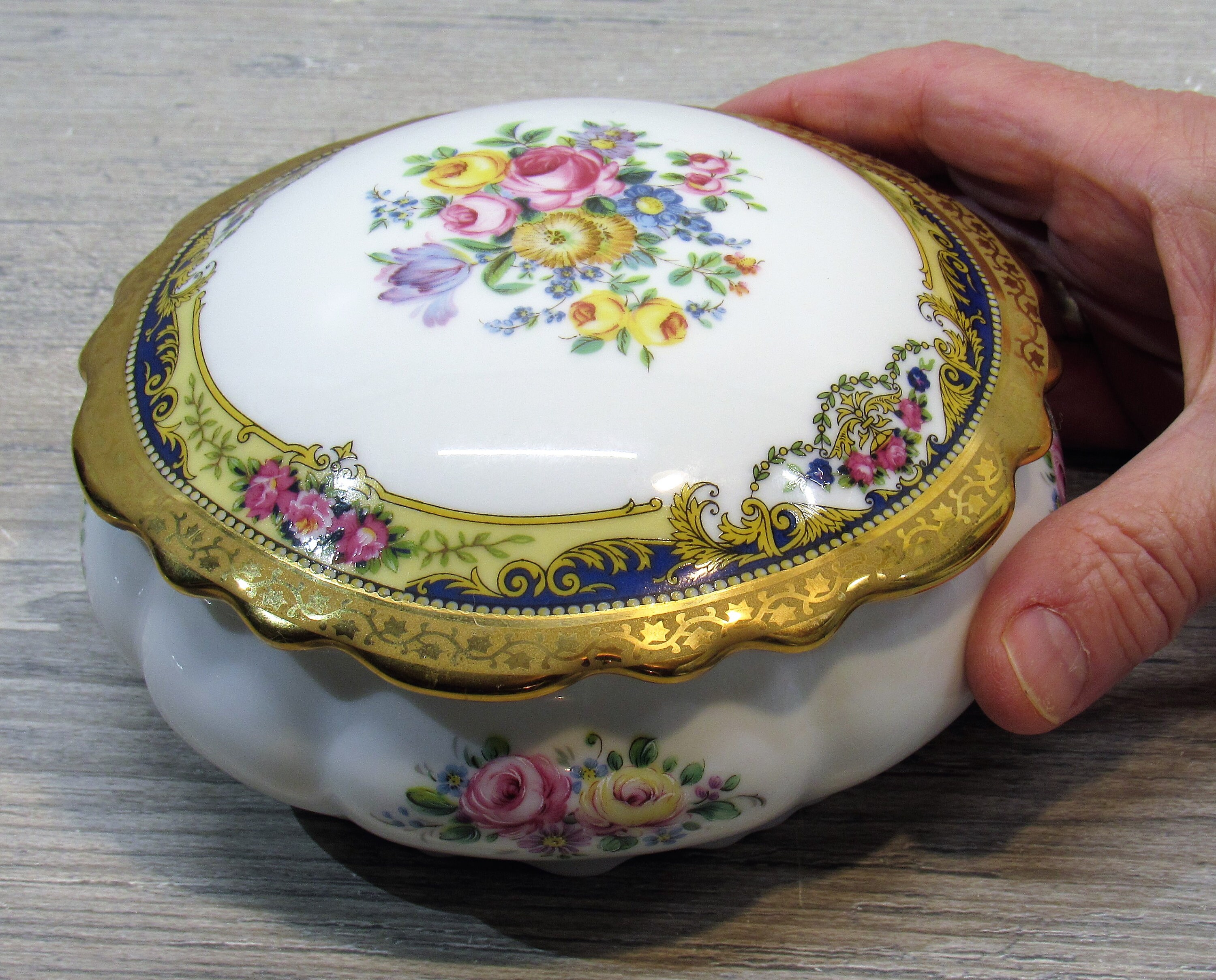IMPERIA/IMPERIAL LIMOGES Trinket Box Porcelain With 22K Etsy