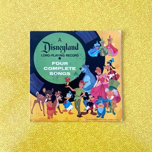 Vintage Disneyland Long-Playing Record Happy Birthday Vinyl 1972 Disneyana Walt Disney Collectible Home Decor Florida Orange Bird