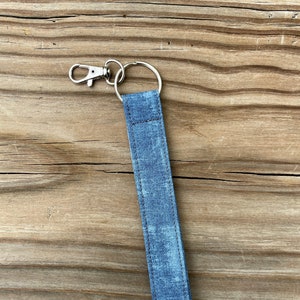 KEYCHAIN - MEN'S - Denim w/Key Ring and Carabiner * Gift for Dad * –  Transformed Shop
