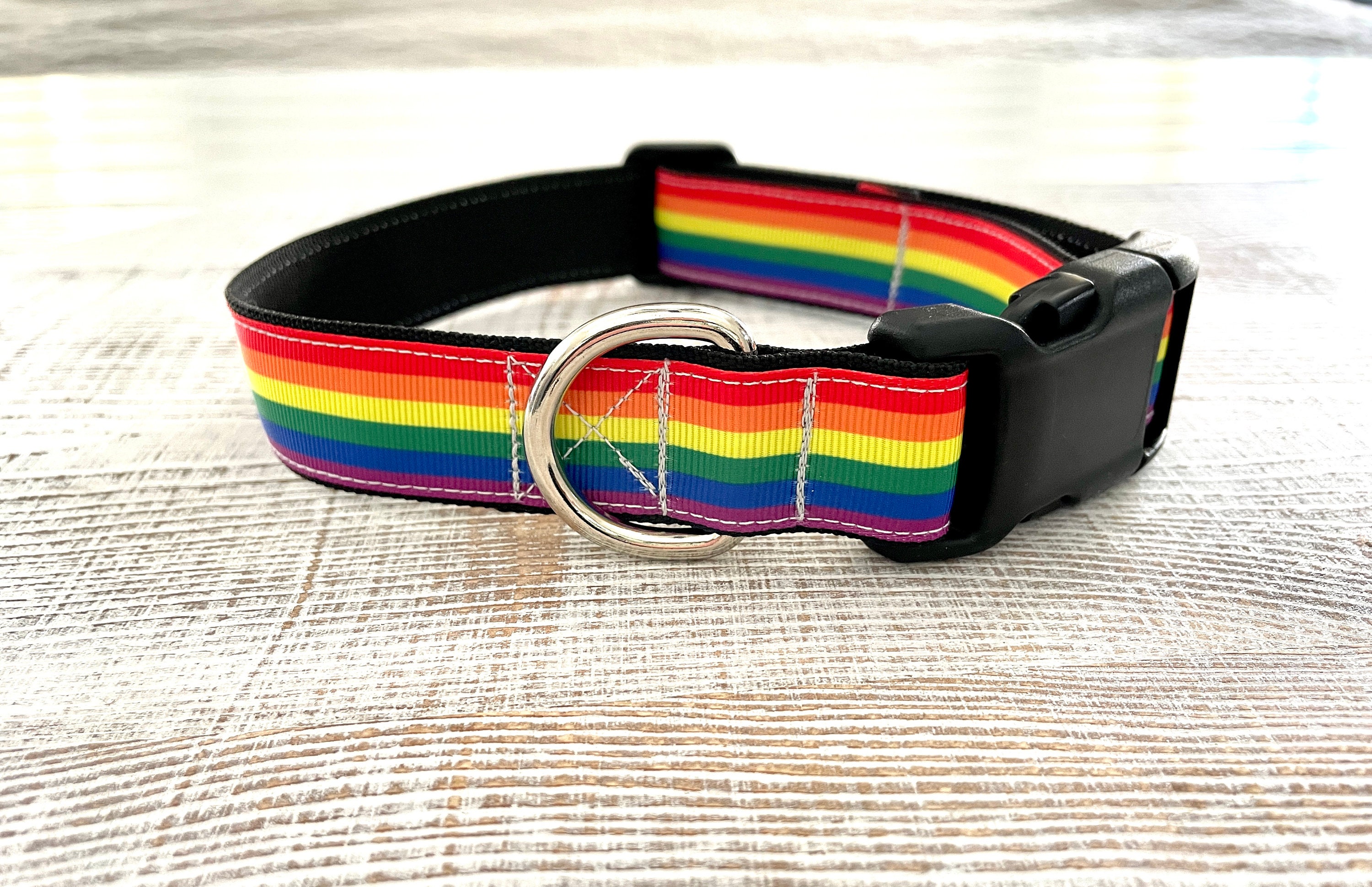 Rainbow Pride Dog Collar, LGBTQ, Handmade Adjustable Dog Collar, Pride  Gifts, Rainbow Dog Collar -  Canada