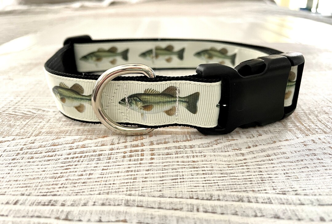 Fish Dog Collar, Large Mouth Bass Dog Collar, Fishing Gift Etsy