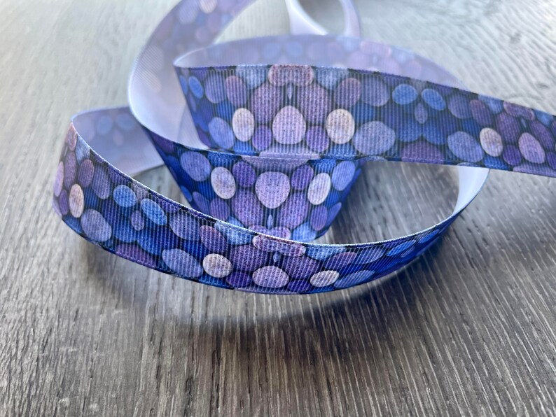 Ribbon by the Yard Stones in Purple 78 Grosgrain Ribbon