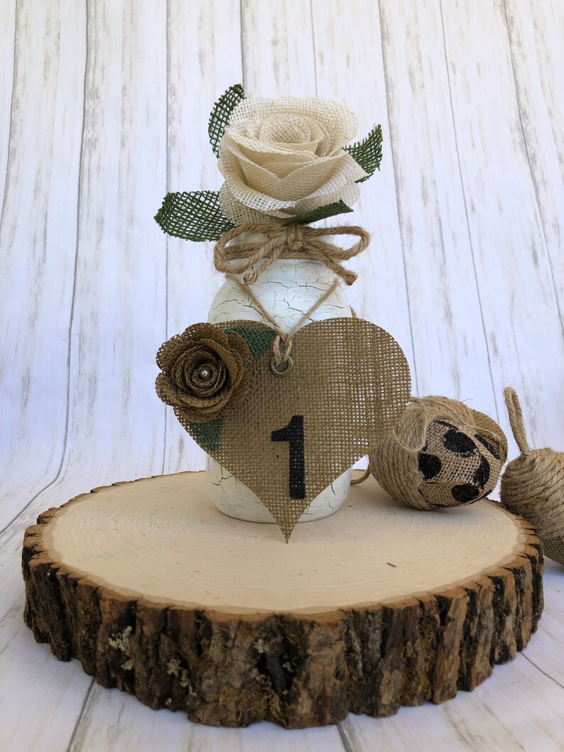 Burlap table numbers weddings table numbers burlap Etsy