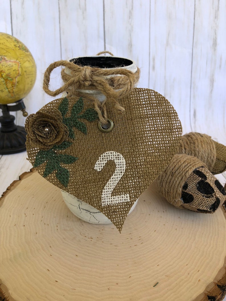Burlap table numbers weddings table numbers burlap Etsy