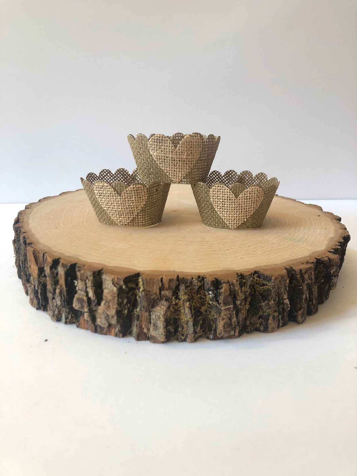 Burlap Cupcake Wrappers Rustic Cupcake Wrappers Wedding Etsy