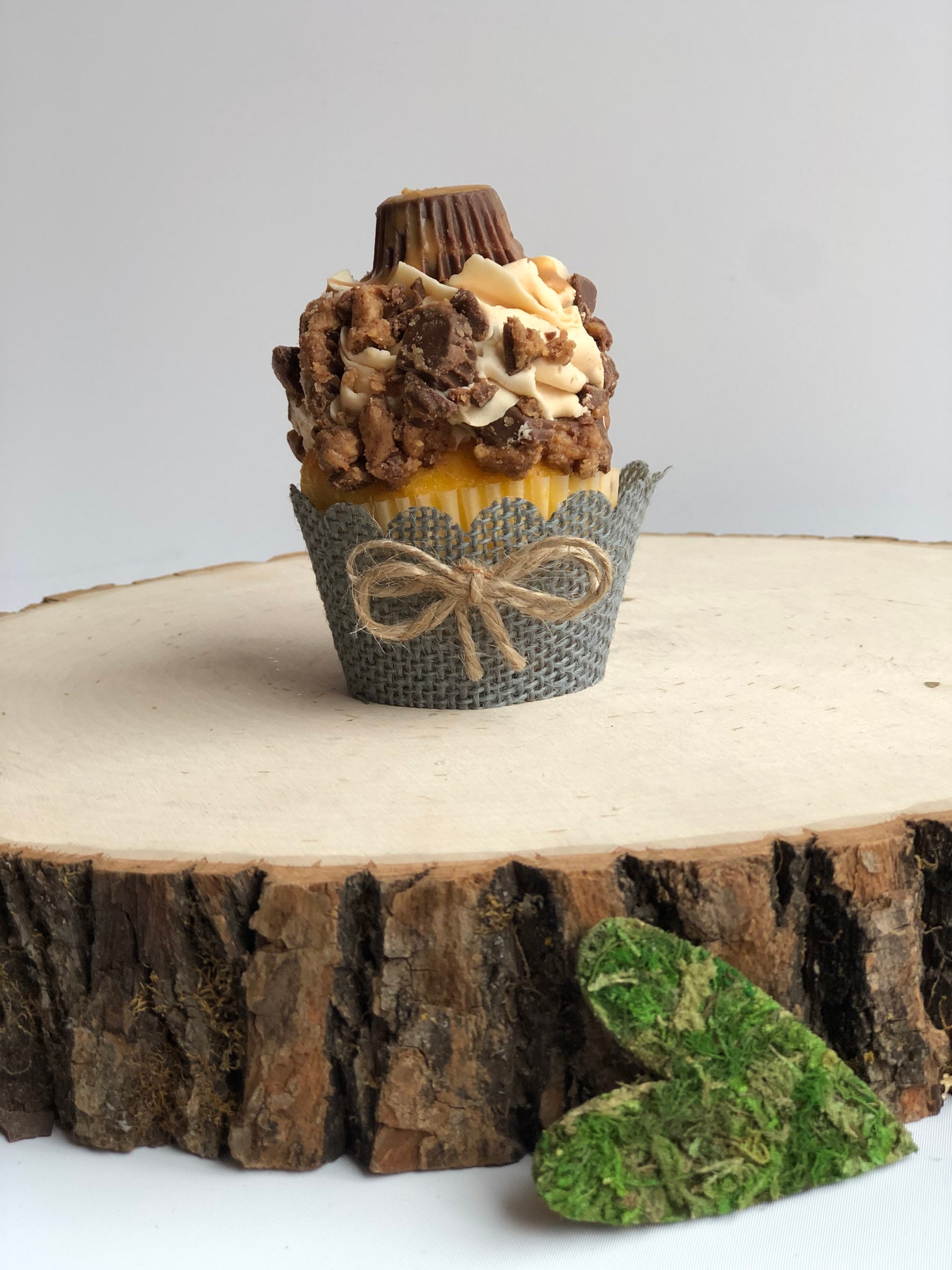 Gray Real Burlap Cupcake Wrappers Rustic Cupcake Wrappers Etsy