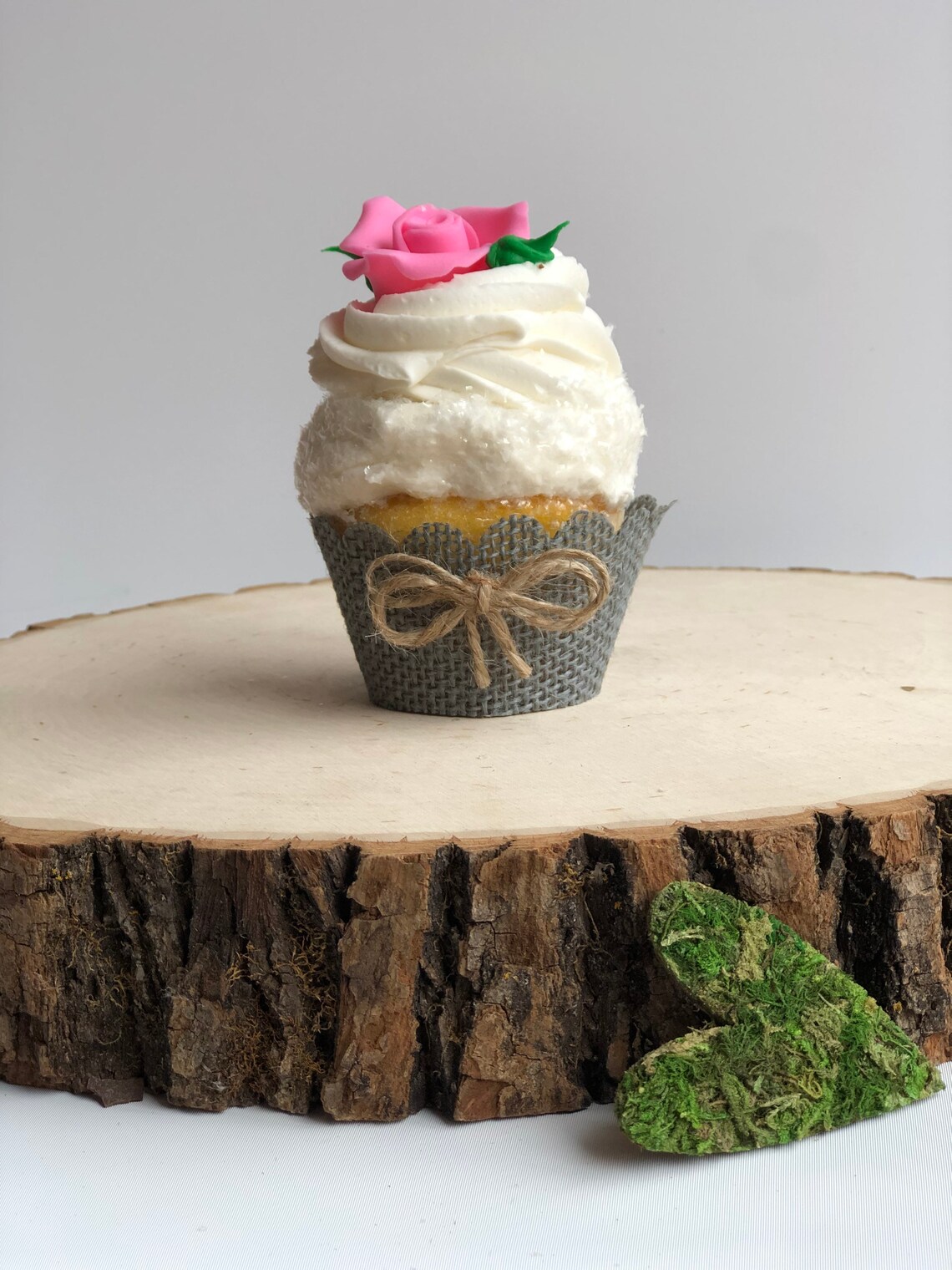 Gray Real Burlap Cupcake Wrappers Rustic Cupcake Wrappers Etsy