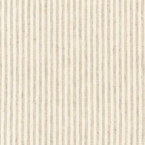 Essex Yarn Dyed, Classic Woven Stripe in Natural, Robert Kaufman, Essex Linen Cotton Blend, Order in HALF YARD Increments