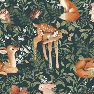 Little Fawn and Friends, Little Forest Collection, Dear Stella Designs, Sold by the HALF Yard