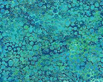 Shimmer Basics, River Rocks in Lagoon, Deborah Edwards, Northcott Fabrics, Sold by the HALF yard