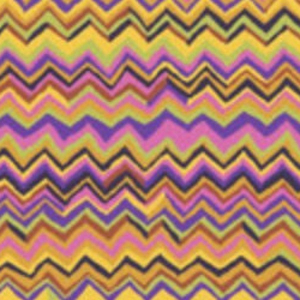 BY THE YARD,  Kaffe Fassett Collective, Zig Zag in Gold, Designed by Brandon Mably