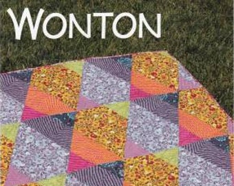 Wonton Quilt Pattern, PAPER PATTERN ONLY, Jaybird Quilts, By Julie Heman, Modern Quilt Pattern