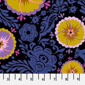 Anna Maria Horner, Fortune in Moonlight, Love Always AM, Free Spirit Fabric, Sold by the Half Yard
