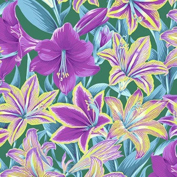 Kaffe Fassett, Amaryllis in Multi, February 2022, Philip Jacobs, Sold by the Half Yard