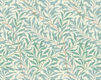 William Morris, Willow Boughs in Cream, Thameside, Morris & Co., Free Spirit, Sold by the HALF Yard