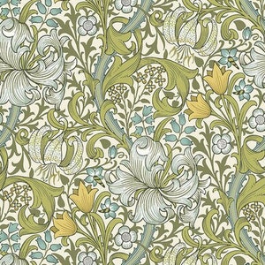 William Morris, Buttermere, Golden Lily in Sunshine, Morris & Co., Free Spirit, Sold by the HALF Yard