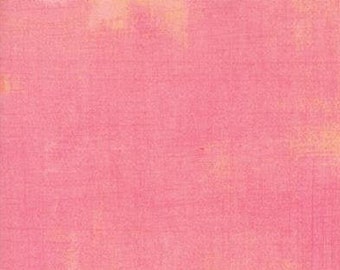 Moda Grunge Peony, Pink with Peach Tones, Sold by the Half Yard