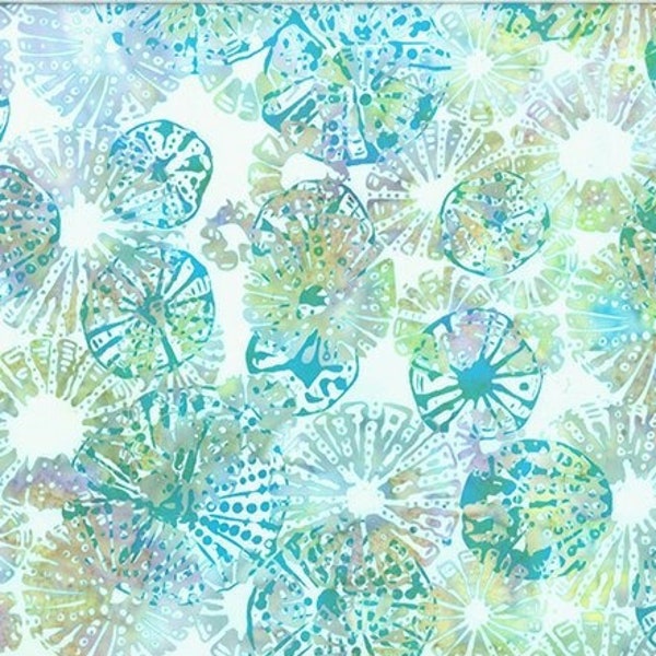 Urchins in Opal, Along the Shores Bali Batiks by Dana Michelle, Hoffman Fabrics, Sold by the Half Yard