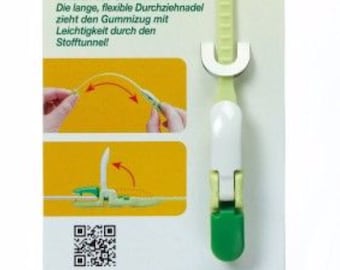 Clover Clip n Glide Bodkin, Save Time and Effort Inserting Elastic and Ties into Casings, Mask Making Tool, A Must for Every Sewing Kit!