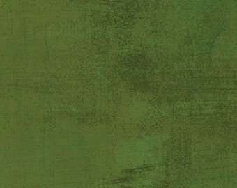 Moda Grunge Olive Branch, Green, Sold by the Half Yard