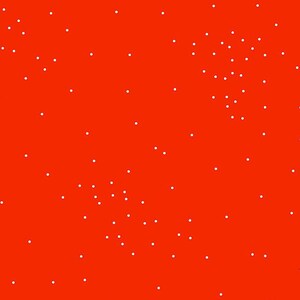 May include: A bright red fabric with a white polka dot pattern. The fabric is a solid red color with small white dots scattered throughout. The fabric is shown with a ruler and the text "Ruby Star Society" printed on the bottom.