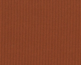 RJR, Dots and Stripes, Between the Lines in Clay, Striped Fabric, Warm Brown Striped Blender Fabric, Skinny Stripes, By the Half Yard