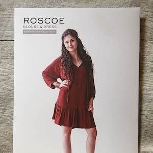 True Bias, Roscoe Blouse and Dress PAPER PATTERN, Style No. 5104, Advanced Beginner Pattern