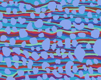 Kaffe Fassett Fabric Stream in Orange Spot and Wavy Stripe Fabric Aug 2020 Sold by Half Yard