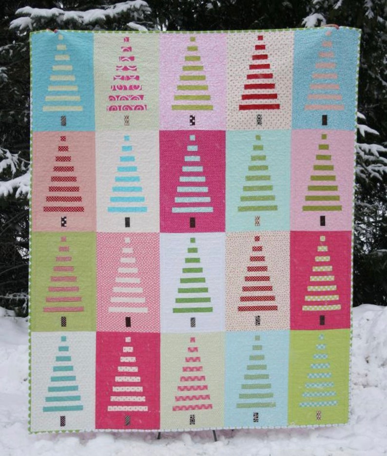 Trees Quilt Pattern Paper Amanda Jean Nyberg Modern Quilt Etsy