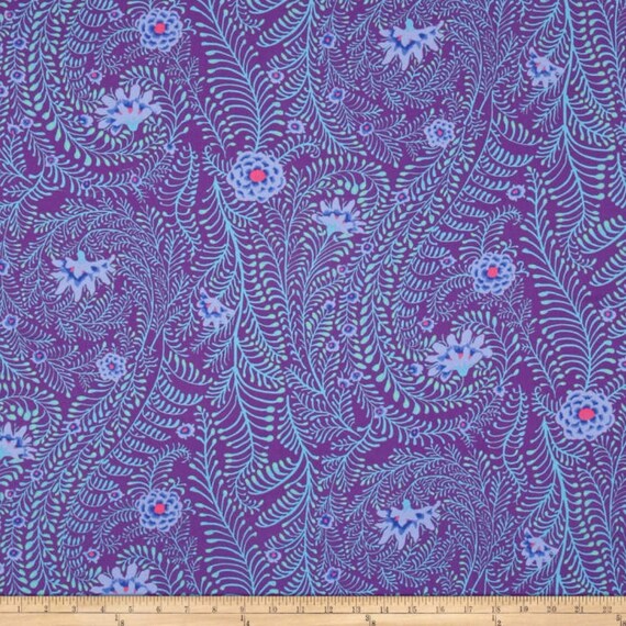 BLACK 1//2 Yard Kaffe Fassett Ferns Rowan Cotton Quilting Fabrics